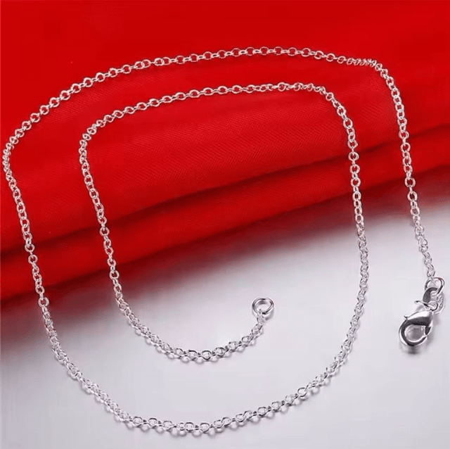 Schakel halsketting 925 sterling zilver