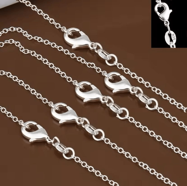 Schakel halsketting 925 sterling zilver